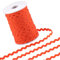 GORGECRAFT 50m X 5mm RIC-Rac-Besatz Biegefransenbesatz Wellenrand Gewebtes Geflochtenes Gurtband Stoff-Spitzenband Für Heimwerker Nähen Kleid Kleidung Verschönerung Dekoration Schleifen-Dekor Orange