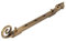 Dart Monkey Tail Brass Window Stay 10 (250mm) - Antique Brass