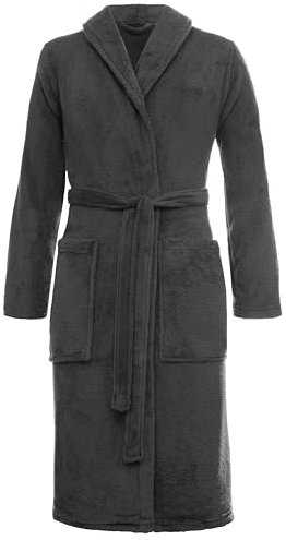 Brandsseller Damen & Herren Bademantel Coral Fleece Unisex leichter Morgenmantel Superweich