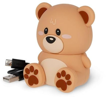 Legami - Speaker Wireless con Supporto, The Sound of Cuteness, Tema Teddy Bear, Ricaricabile, Cavo USB Incluso, Utilizzabile come Supporto per Cellulare, 6 x 8 x 5 cm