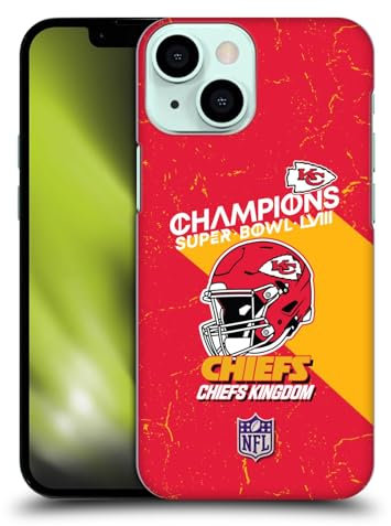 Head Case Designs Offizielle NFL Helm Der Kansas City Chiefs Meister des Super Bowl LVIII 2024 Harte Rueckseiten Handyhülle Hülle Huelle kompatibel mit Apple iPhone 13 Mini