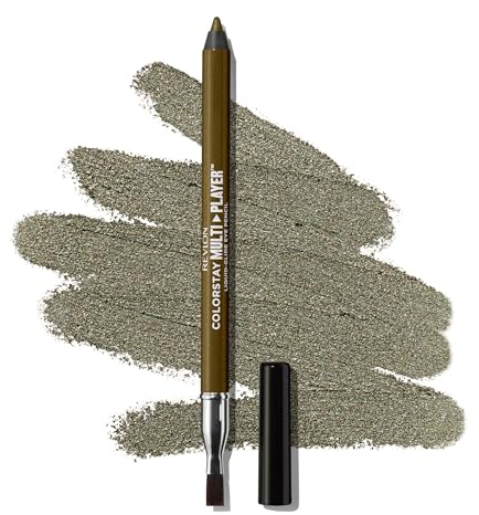Revlon ColorStay Fortress 405 Multiplayer Liquid-Glide Eye Pencil, Mehrzweck-Augenstift mit integriertem Blendpinsel, ultra-cremige Textur, wasserfest, wischfest, langanhaltend
