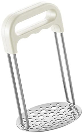 Hoement Manual Potato Masher for Smooth Puree Stainless Steel Potato Grinding Tool Easy to Clean Kitchen Gadget for Home Cooking for Pumpkin Carrots