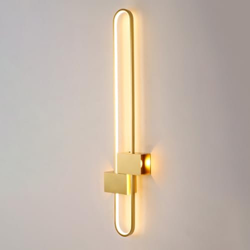 YFMYY Ring-Wandleuchten mit 2 Strahlern, Moderne LED-Beleuchtungskörper, 3000 K warmes Licht, lineare Wandleuchte, festverdrahtete Innenwandleuchte für Schlafzimmer, Wohnzimmer, Flur, Treppe