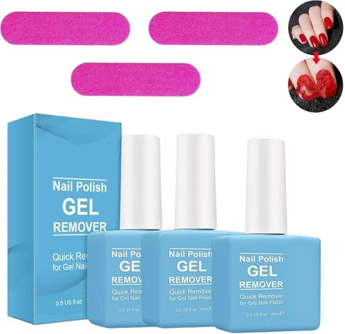 Xumann Set of 3 Gel Nail Polish Remover Kit, Quick Easy Remove