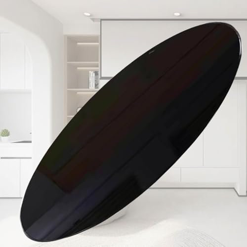 BVDHASDBT Dessus de table en verre trempé, plateau rond en verre trempé, coins polis, épaisseur 1,27 cm, plaque circulaire ronde de qualité supérieure, résistance aux chocs (68 cm)