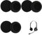 3 Paar Kopfhörer Ohrpolster, Schaumstoff Polster für Logitech H330, H340, H110, H111 Ovale Schaumstoff Ohrkissen mit Schutzüberzug Atmungsaktive Kopfhörerpolster Headset (Schwarz)