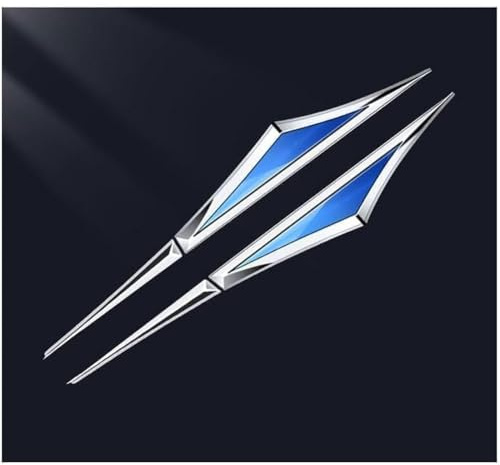 WUCHENGHH 2 Stück Auto Abzeichen Aufkleber für Ford Mustang Puma Ranger S-MAX, Seitenflügel Emblem-Abzeichen Autoaufkleber Kratzfest Karosserie Dekoration Zubehör,E/Silver~Blue