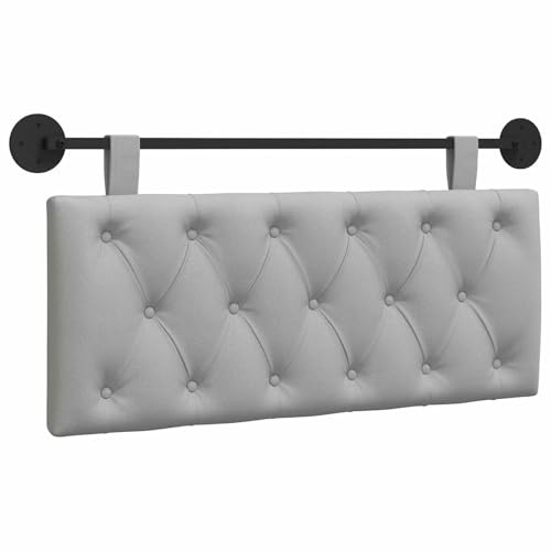 vidaXL Hängendes Kopfteil Wolkengrau Stoff, Moderner rechteckiger Wandkopfteilen, gehängtes gepolstertes Design, gemütliche Rückenlehne für Schlichte Schlafzimmerdekoration