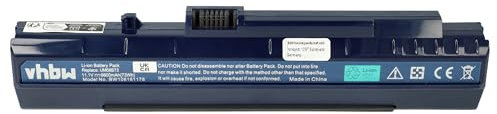 vhbw batteria compatibile con Acer Aspire One 571, A110, A110L, A150, A150L, A150X, D150, D210 laptop, notebook (6600mAh, 11,1V, Li-Ion)