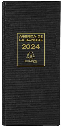 Exacompta 38681 Bankbuch Breite 28 x 17,5 cm schwarz Jahr 2019 34 x 16 cm schwarz