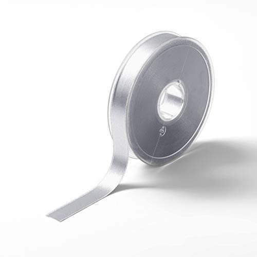 Prym Satin Ribbon 15 mm Silver, 100% Polyester
