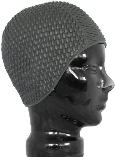 Fashy Damen Gummibadehaube Luftgefüllte, schwarz, 3115 20 2007