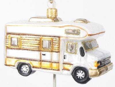 Christbaumfigur, Camper Van, 11 x 5 cm - Glas, Weihnachten