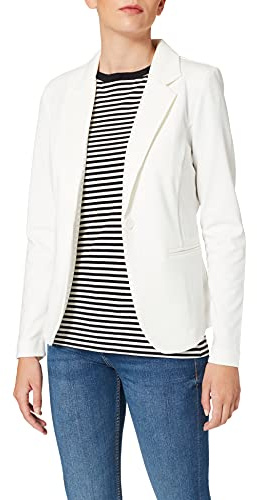 ICHI IHKATE BL Damen Blazer Kurzblazer Jacke Ein-Knopf-Blazer mit Stretch und Reverskragen, Größe:XL, Farbe:Cloud Dancer (10111)