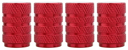 TOMALL Round Style Reifen Ventilkappen Rot für Fahrzeug Motorräder Radstaubkappen