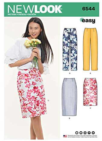 New Look Sewing Pattern 6544 Trousers, Skirts A (10-12-14-16-18-20-22)
