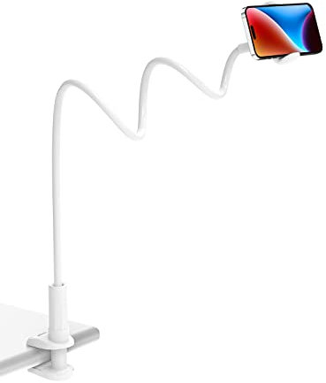 TRYONE Schwanenhals Handyhalter für Bett, Handy Halterung - Flexible Arm verstellbare Handyhalterung Bett für iPhone 11 Pro XS Max XR X 8 7 6S Plus, Samsung S10 S9 S8 S7, 4-6,5 Zoll Smartphone, 70cm