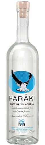 Raki von Kreta 40% 0,7l Haraki Kretaraki Tsikoudia | Griechischer Tresterbrand ohne Anis | 100% Destillat