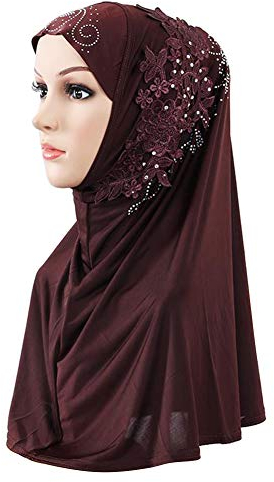 Amorar Hijab Kopftuch Muslimische Frauen Turban Kopfbedeckung Halstuch Haartuch Abaya Dubai Frauen Elegante Gesichtsschleier Hidschab Schal Beanie Bandanas Chemo Kappe