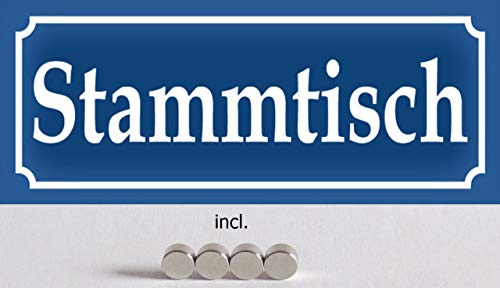 generisch Blechschild 27x10cm gewölbt incl. 4 Magneten Stammtisch Bier Bar Kneipe Deko Geschenk Schild