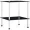 vidaXL Regal mit 2 Ablagen Vitrine Glas Glasregal Dekoregal Sammlervitrine Standregal Glasvitrine Bücherregal Vitrinenschrank Schwarz 40x40x47 cm Hartglas