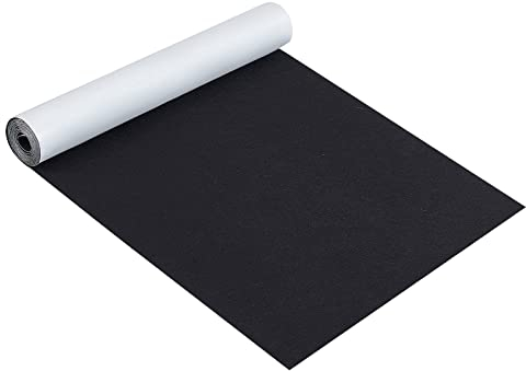 BENECREAT 40x200cm Schwarz Selbstklebender klebriger Filz Mehrzweckklebstoff für Box Liner, Cup Mat, Bilderrahmen, Stuhlbein, 1 mm Dicke