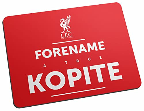 Personalisierte True Kopite Mausmatte für Liverpool FC Fans, Stoffoberseite, rutschfestes Mauspad 5mm dick