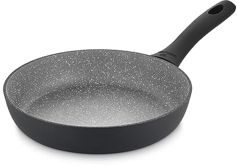 Gerlach Granitex Pfanne Keramik Beschichtet Bratpfanne Marmor Keramikpfanne Bratpfannen Induktionsgeeignet Für Elektro Gas Keramik Induktion Herd Küche Küchenzubehör Pfannen 24 cm Grau