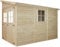 Holz Gartenschuppen (ohne Seitenwand) MIT IMPRÄGNIERTEM Boden - Abstellkammer mit Fenstern - H244x211x318 cm/6,02 m2 - Gartenwerkstatt - Fahrrad- Geräteschuppen TIMBELA M339+M339G