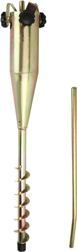Washing Line Spike Includes Closure Cap Heavy Duty Rotary Airer Washing Line Ground Spike Fits 24,38,42,50,56 MM Poles Durable & Secure (Silver)