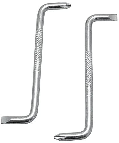 BLLNDX Offset Screwdriver 2PCS Double Ended Right Angle Screw Drivers Phillips and Flat Head Z Shaped Screwdrivers