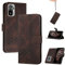 Genlision Funda Compatible con Redmi Note 10 4G/Redmi Note 10S,Flip Leather Edition,Funda de Cuero PU con Cáscara de TPU, magnético, función de Soporte y Ranuras para Tarjetas-Marron Oscuro
