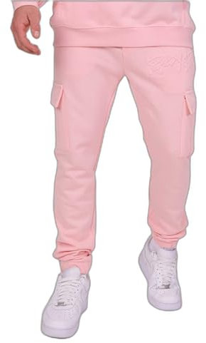 Project X Paris Bas de Jogging Cargo Logo embossage Relief Rose XL