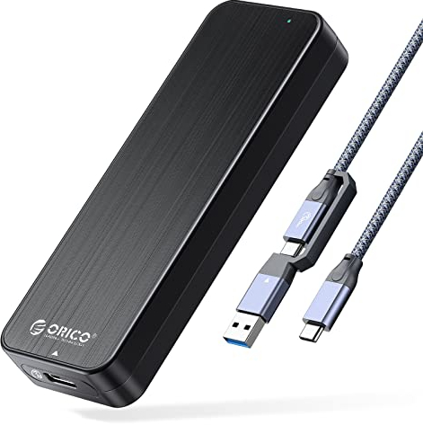 ORICO Case SSD M.2 NVMe 10Gbps USB 3.2 Gen2, Adattatore M2 NVMe USB Lettore SSD M.2 per Disco Rigido SSD M-Key/M+B Key 2230/2242/2260/2280, Support UASP, Trim, SMART, SSD fino 4 TB-HM2