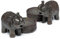 mtb more energy Deko Teelichthalter Set ''Little Elephant'' - 2X Elefant Kerzenhalter - Holzeffekt - Höhe ca 7 cm - Dekoration Figur Geschenk