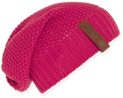 KNIT FACTORY - Coco Mütze - Strickmütze für Damen und Herren - Slouch Beanie - Wintermütze mit Wolle - Hochwertige Qualität - Fuchsia