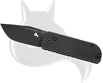 Fox Black Knives Nu-Bowie Button Lock FX-758 Black D2 Steel and Black G10 Knife