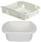 ZARVICZONIA Plastic Dish Drainer and Rectengular Bowl (set of 2) Cream Plate Holders Organizer Dish Storage Dying Rack for Kitchen Counter Cabinet Cupboard