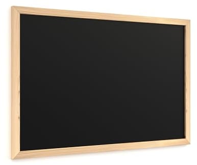 ALLboards Schwarze Kreidetafel 60x40 cm, ECO-Holzrahmen, Schreibtafel zum Aufhängen, Wand Tafel für Gastronomie