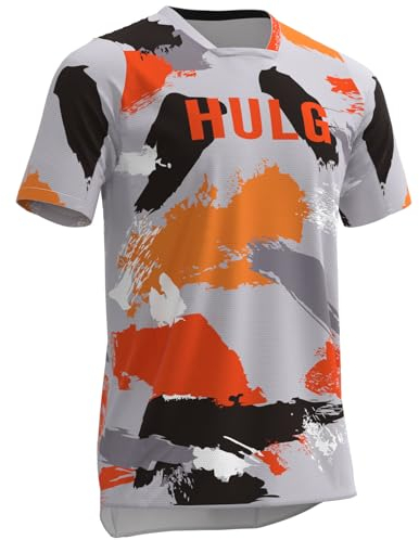 MTB-Trikot,Fahrradtrikot Herren Kurz,fahrradshirts Herren Kurz,MTB Tshirt,atmungsaktives Material, Schnell Trocknend,antibakteriell,Geeignet Für Viele Outdoor-Sportarten (Style-01,L)