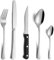 Gifcomda Lot de 30 couverts pour 6 personnes avec couteau à steak, couteau, fourchette, cuillère, couverts en acier inoxydable pour famille/fête/restaurant, poli miroir et passe au lave-vaisselle