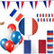 Frankreich Party Deko Set 74 TLG. Partyset Partydeko blau weiß rot