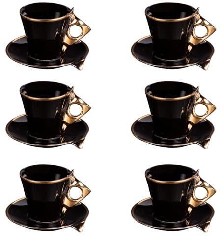 Table Passion - Coffret de 6 tasses à café avec sous tasses Libra