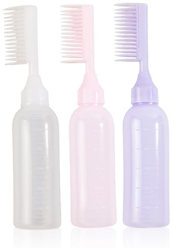 BeauFairy Applicatore Olio Capelli, 160ML, Flaconi Applicatori per Colore Capelli, con Scala Graduata, Pettine per Radice dei Capelli, Applicatore Strumento Tintura per Colorare Capelli, 003