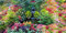MIRRORANG 76x30cm Frühling Floral Terrarium Hintergrund Wasserfall Bunte Blumen Blätter Wald Natur Landschaft Aquarium Hintergrund Vinyl Hintergrund