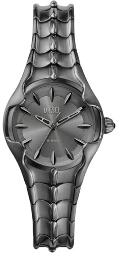 Diesel Damen-Uhren Analog Quarz One Size, Grau 32027702