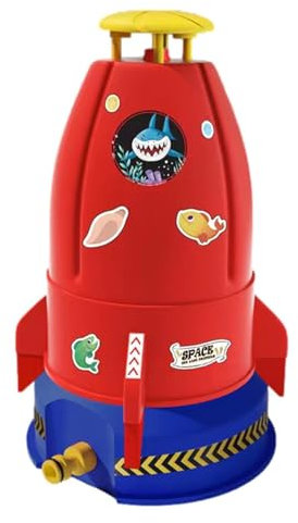 Fenytay Sprinkler for Kids Outdoor - Rotatable Rocket Shape Water Sprinklers for Kids | Colorful Outdoor Water Toys, Portable Decorative Multifunctional Sprinkler Toy for Garden, Beach