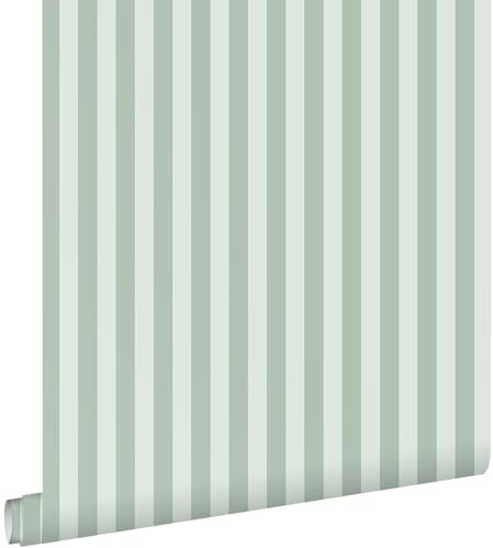Esta Home Tapete Streifen Graugrün 53 cm x 10.05 m