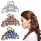 Paotxpum 3 Pcs Vintage Rhinestone Hair Claw Clips Fashion Hair Clips Alloy Fancy Hair Claw Jaw Clips Pins, Metal Alloy Fancy Hair Barrette Decorative Flowers Hair Clamp for Women Thick Hair